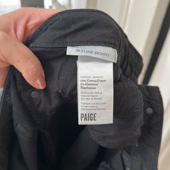 Paige Skyline Skinny Jeans in Black 🩷 - Picture 6 of 8